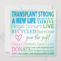 Anpassningsbar Card Transplant Organ Donation Vatt