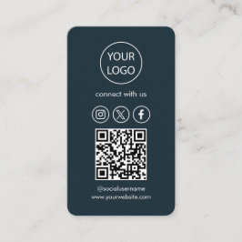 Anpassningsbar Cards moderna, Social Media QR-kod Visitkort