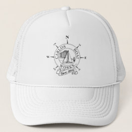 Anpassningsbar Carlos Boat Works LLC Logotyp White Keps