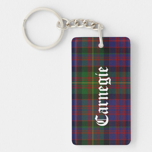 Anpassningsbar Carnegie Tartan Play Nyckelring (Framsidan)