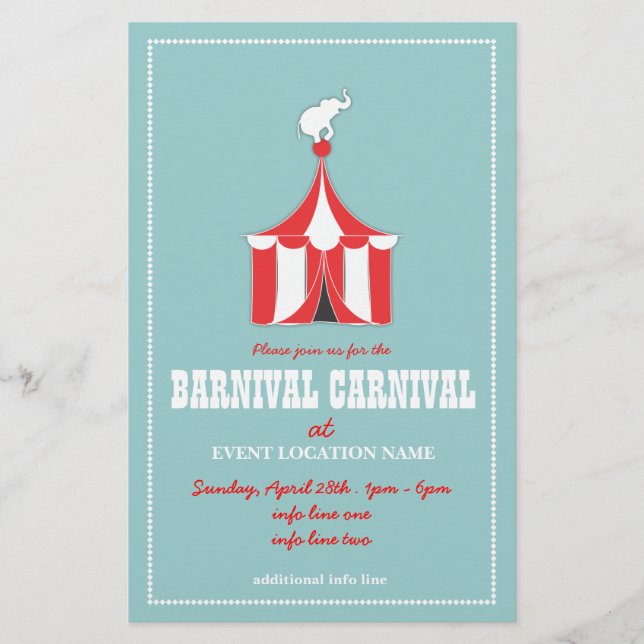 ANPASSNINGSBAR Carnival Event Flyer (Framsidan)