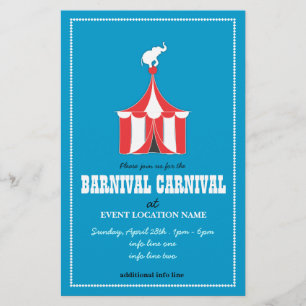 ANPASSNINGSBAR Carnival Event Flyer BLUE