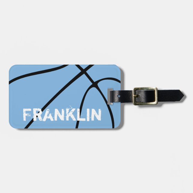 Anpassningsbar Carolina Blue Basketball Luggage Ta Bagagebricka (Horisontell Framsida)
