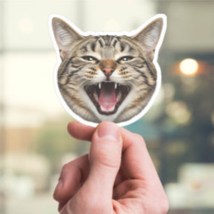 Anpassningsbar Cat Ansikte Sticker - Lustigt fotfo Klistermärken