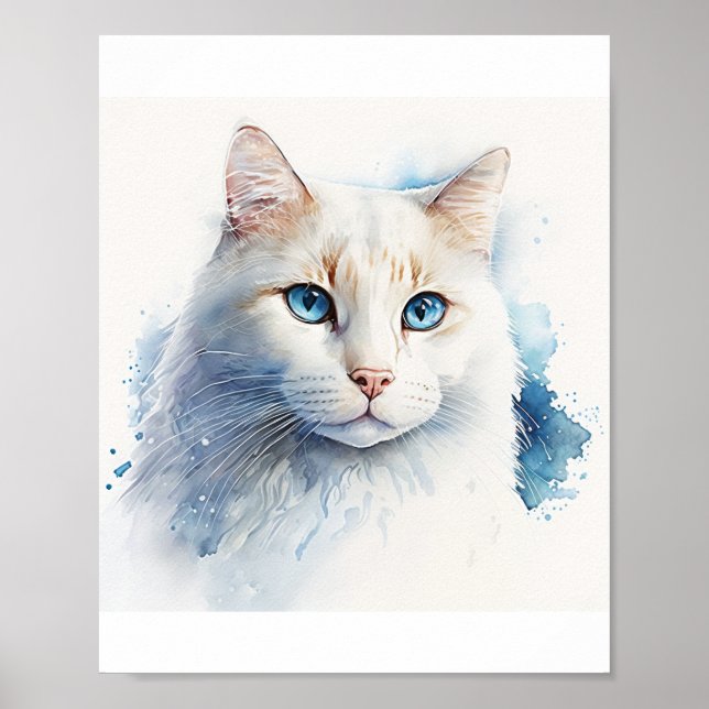 Anpassningsbar Cat Art Biet som fångar Cat Lover Poster (Framsidan)