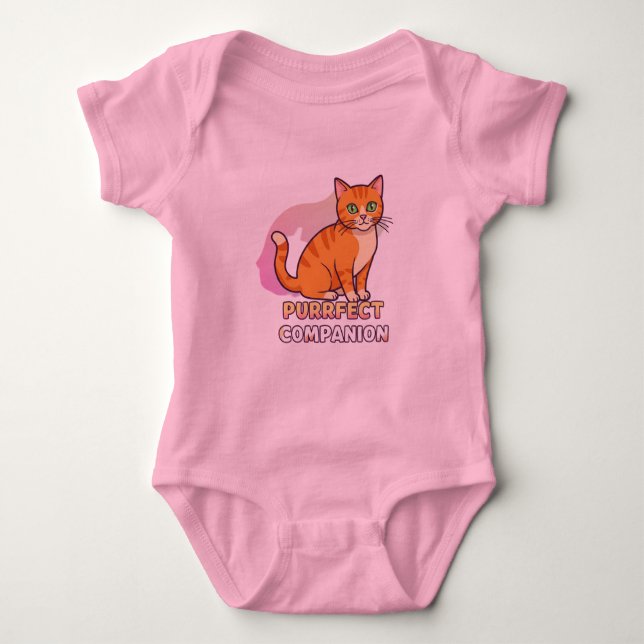 "Anpassningsbar Cat Baby T-Shirt - Personlig (Framsida)