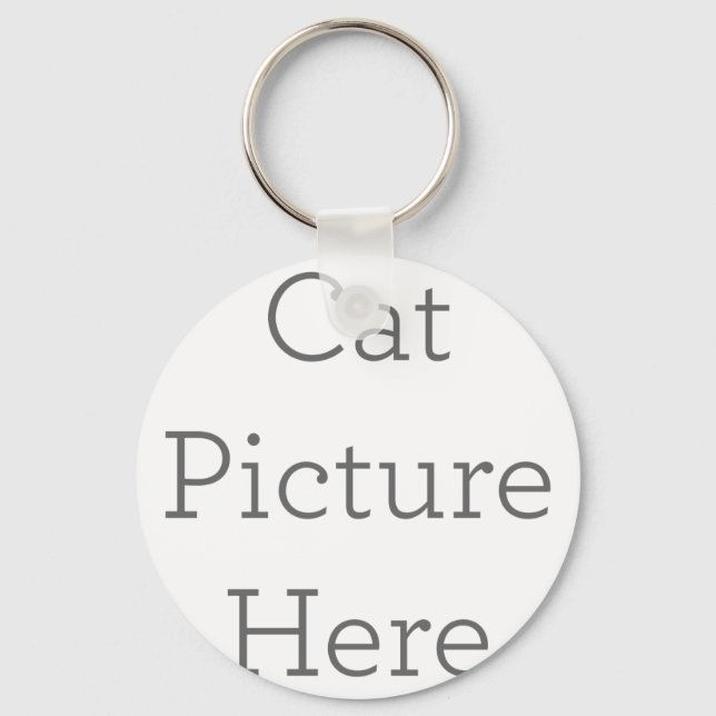 Anpassningsbar Cat Bild Keychain Gift Nyckelring (Framsida)