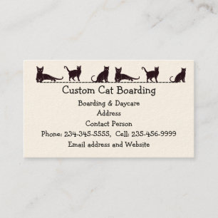 Anpassningsbar Cat Boarding Daycare Visitkort