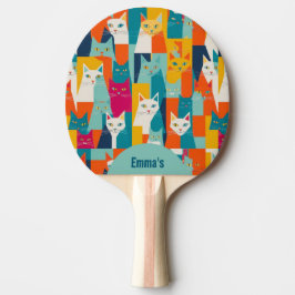 Anpassningsbar Cat Lover Unik Cat Thned Pingisracket
