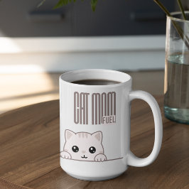 Anpassningsbar Cat Mom Fuel Kaffemugg