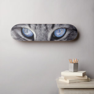Anpassningsbar Cat Öga Kattunge Pet Photo Skate De Mini Skateboard Bräda 18,5 Cm