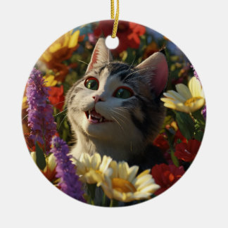 "Anpassningsbar Cat Ornaments for the perfekt helg Julgransprydnad Keramik