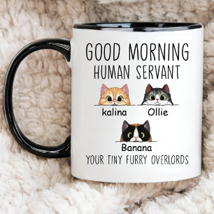 Anpassningsbar Cat Owner, Bra Morgonens kundtjänst Mugg