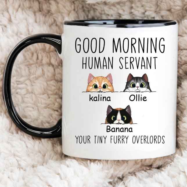Anpassningsbar Cat Owner, Bra Morgonens kundtjänst Mugg (Skapare uppladdad)