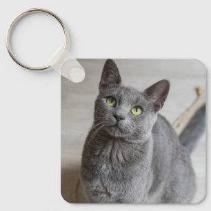 Anpassningsbar Cat Pet Photo Nyckelring