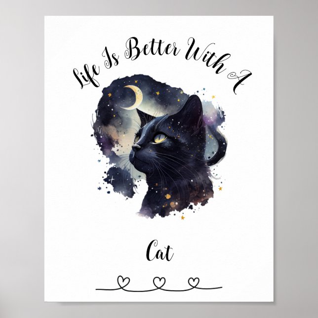 Anpassningsbar Cat Pet Wall Art Poster (Framsidan)