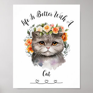 Anpassningsbar Cat Pet Wall Art Poster