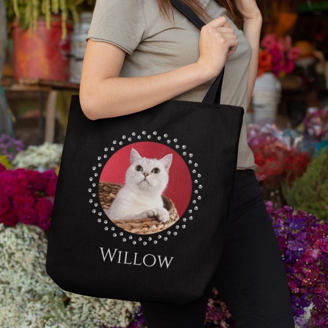 Anpassningsbar Cat Photo Bag - Personlig Pet Gift Tygkasse (Skapare uppladdad)
