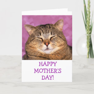 Anpassningsbar Cat Photo Mors dag Helgkort