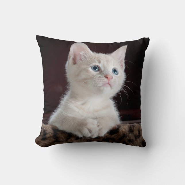 Anpassningsbar Cat Photo Personlig Djurälskare Kudde (Framsida)