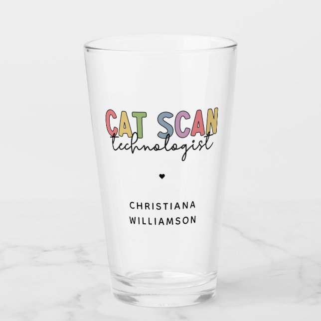 Anpassningsbar CAT Scan Technolog CT Tech Gifts Glaskopp (Framsida)