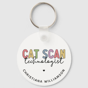 Anpassningsbar CAT Scan Technolog CT Tech Gifts Nyckelring