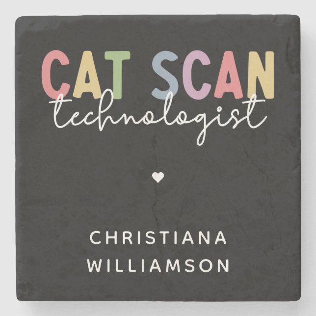Anpassningsbar CAT Scan Technolog CT Tech Gifts Stenunderlägg (Framsidan)