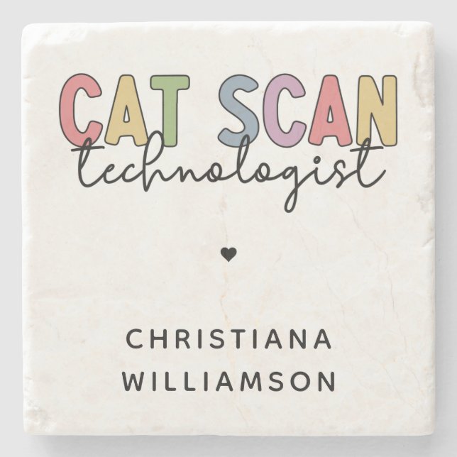 Anpassningsbar CAT Scan Technolog CT Tech Gifts Stenunderlägg (Framsidan)