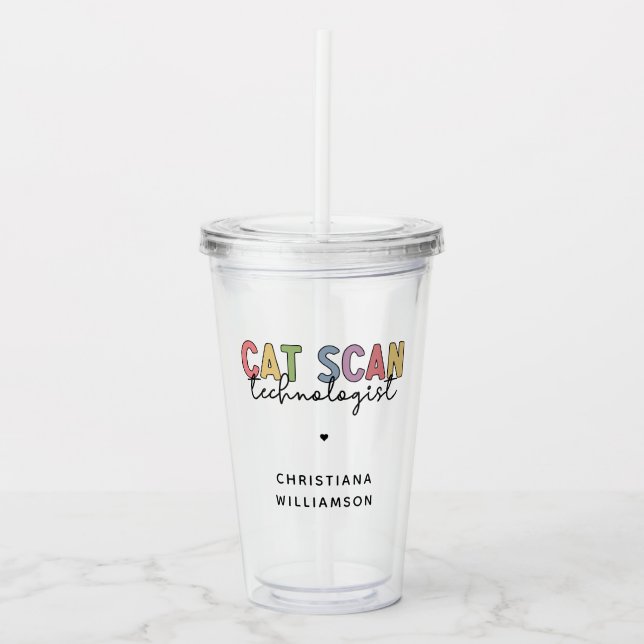 Anpassningsbar CAT Scan Technolog CT Tech Gifts Take Away Mugg (Framsida)