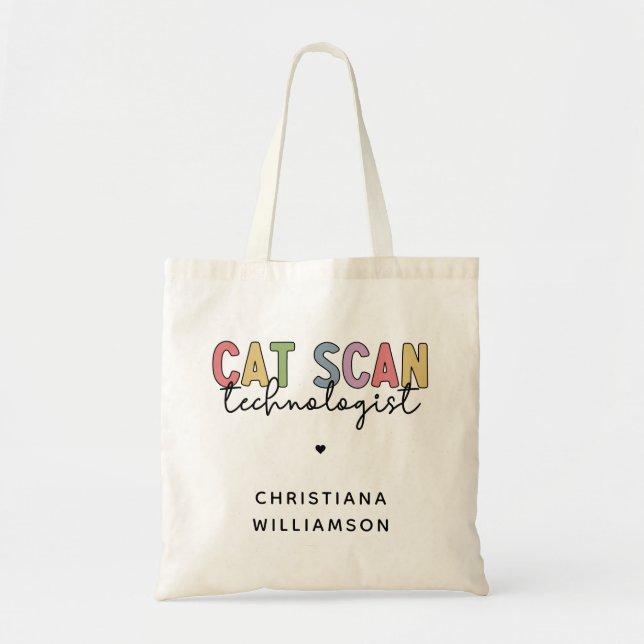 Anpassningsbar CAT Scan Technolog CT Tech Gifts Tygkasse (Framsidan)