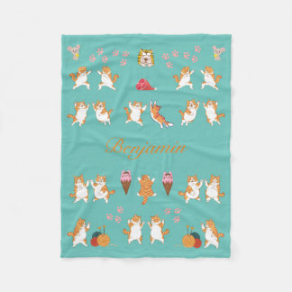 Anpassningsbar Cat-Thated Blanket för Cat Lovers Fleecefilt