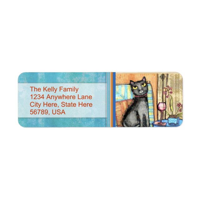 Anpassningsbar Cats-Returetiketter Returadress Etikett (Framsidan)