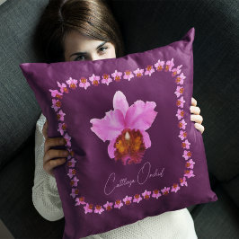 Anpassningsbar Cattley Orchid Motif-utskrift Kudde