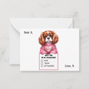 Anpassningsbar Cavalier King Charles Alla hjärtans Anteckningskort