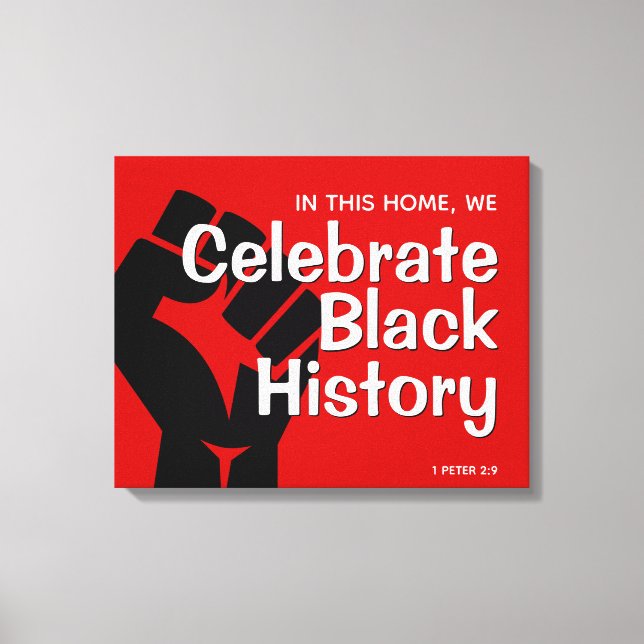 Anpassningsbar CELEBRATE BLACK HISTORY Canvastryck (Framsida)