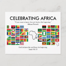 Anpassningsbar CELEBRATING AFRIKA Flaggor Helg Vykort