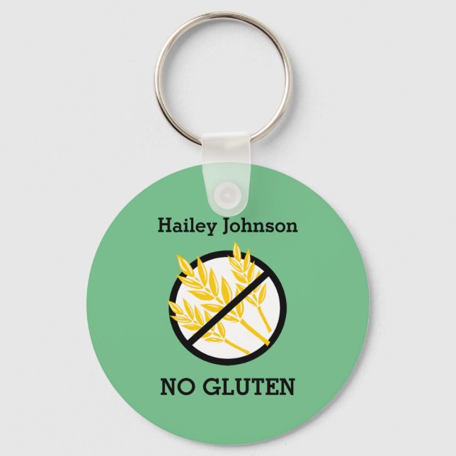 Anpassningsbar Celiac eller Wheat Allergy Personli Nyckelring (Framsida)