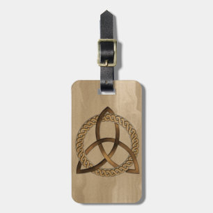 Anpassningsbar Celtic Triquetra Trinity Knot Lugga Bagagebricka
