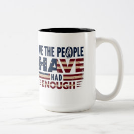 Anpassningsbar Ceramic Mugg med USA Emblem and Mot