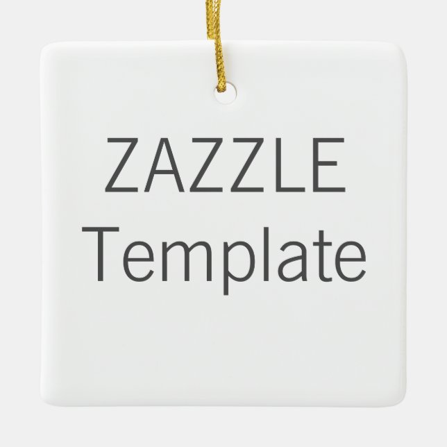 Anpassningsbar Ceramisk SQUARE Julgran Ornament (Framsida)