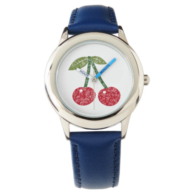ANPASSNINGSBAR CHALKBOARD CHERRY NAVY WATCH ARMBANDSUR (Framsida)
