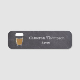 Anpassningsbar Chalkboard Coffee Shop Business Emp Namnbricka