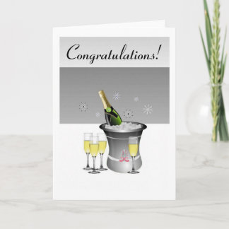 Anpassningsbar Champagne Firande Greeting Card Kort