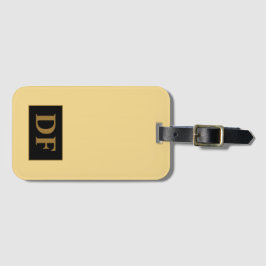 Anpassningsbar Champagne Monogrammed Luggage Tag Bagagebricka