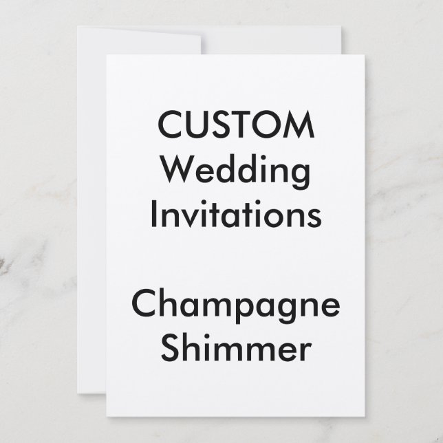 Anpassningsbar CHAMPAGNE SHIMMER-bröllopsinbjudnin Inbjudningar (Framsida)