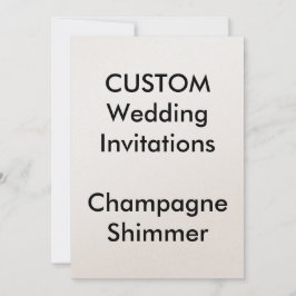 Anpassningsbar CHAMPAGNE SHIMMER-bröllopsinbjudnin Inbjudningar
