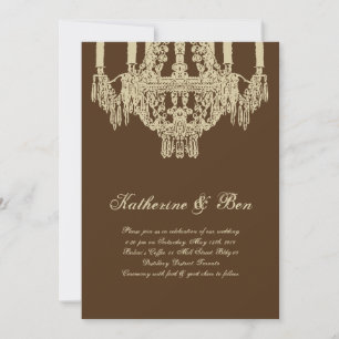 Anpassningsbar Chandelier-bröllopsinbjudningar Inbjudningar