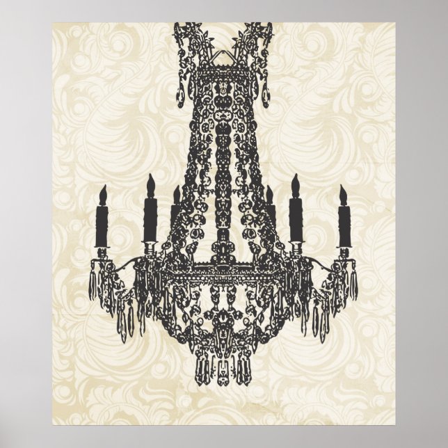 Anpassningsbar Chandelier Poster (Framsidan)