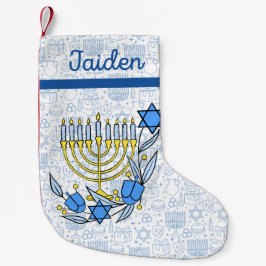 Anpassningsbar Chanukkah Dreidel Candles Hanukkah Liten Julstrumpa