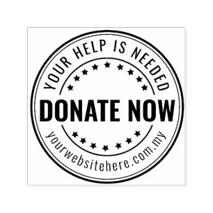 Anpassningsbar Charity & Donation Self Inking Rubb Självfärgande Stämpel